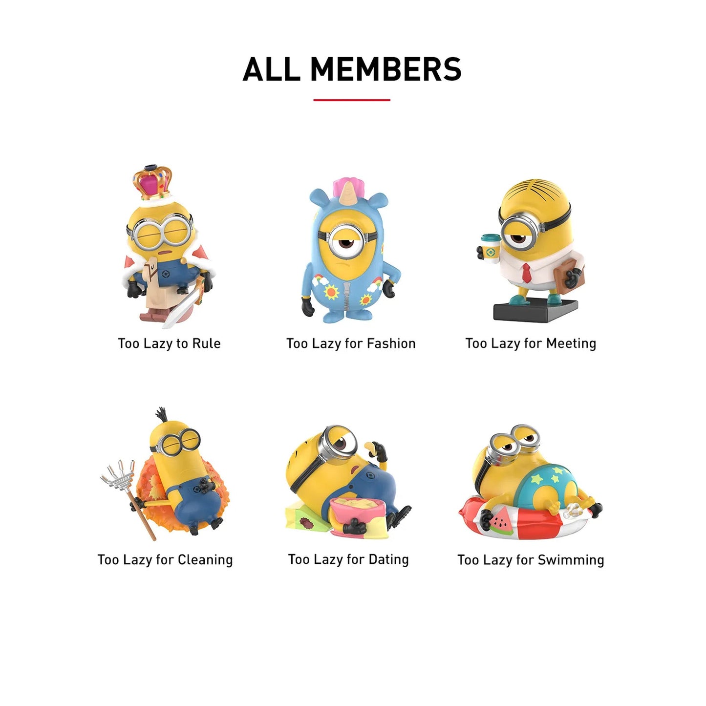 POP MART Minions Lazy Every Day Series (Single Blind Box)