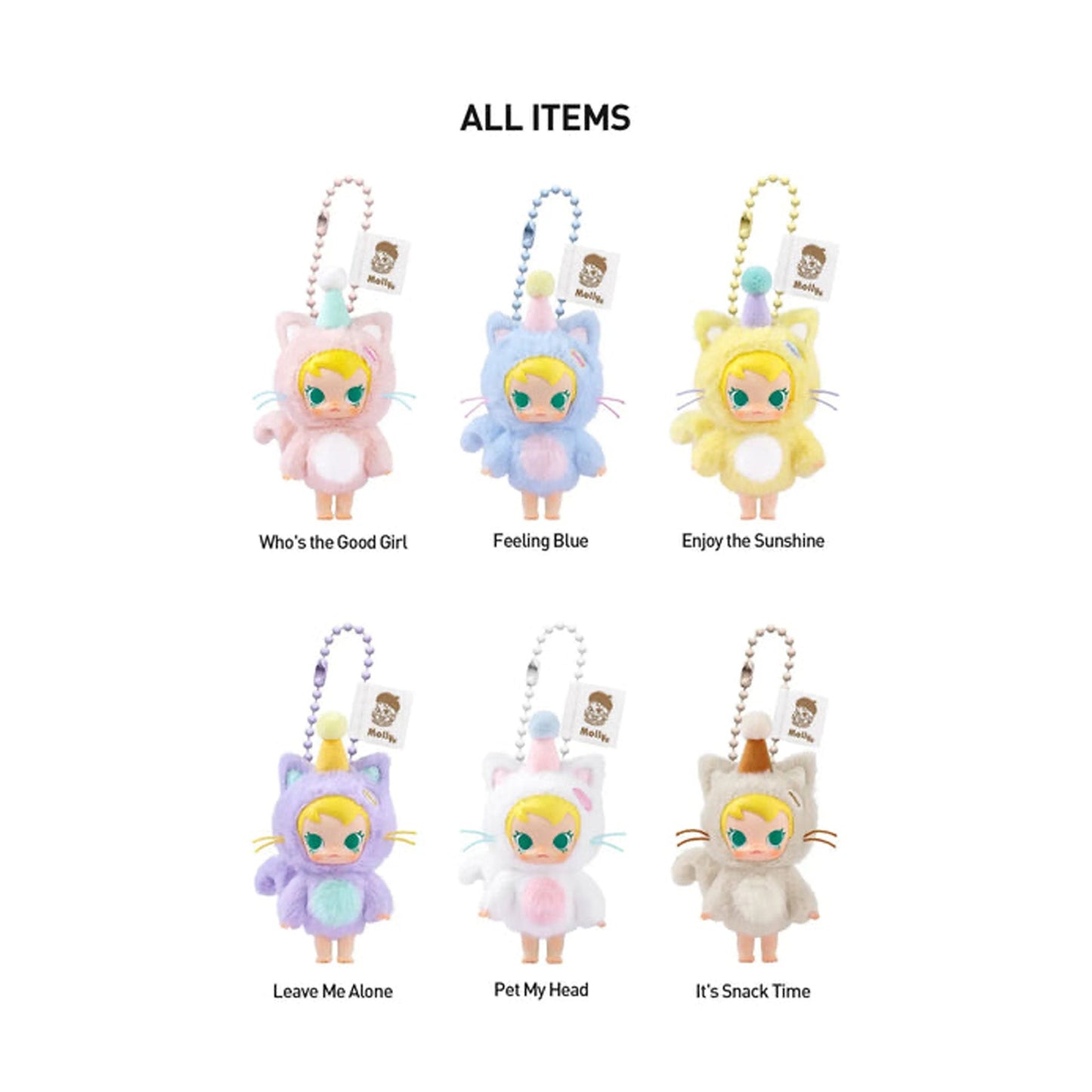 POP MART Baby Molly Pocket Friends Series Vinyl Plush Pendant (6 Blind Boxes)