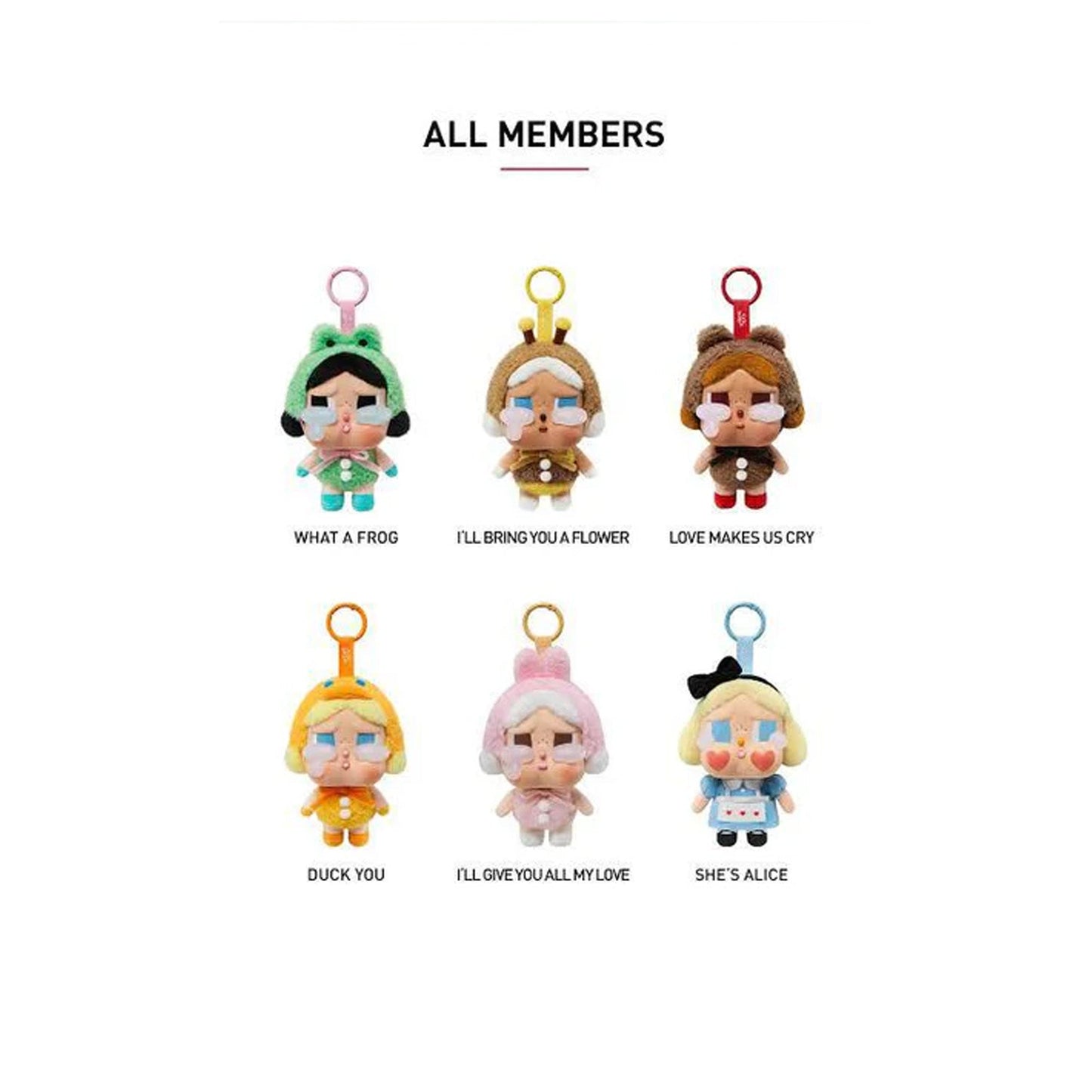 Colgante de peluche de vinilo POP MART CRYBABY de la serie "Llorando de nuevo" (caja sorpresa individual)
