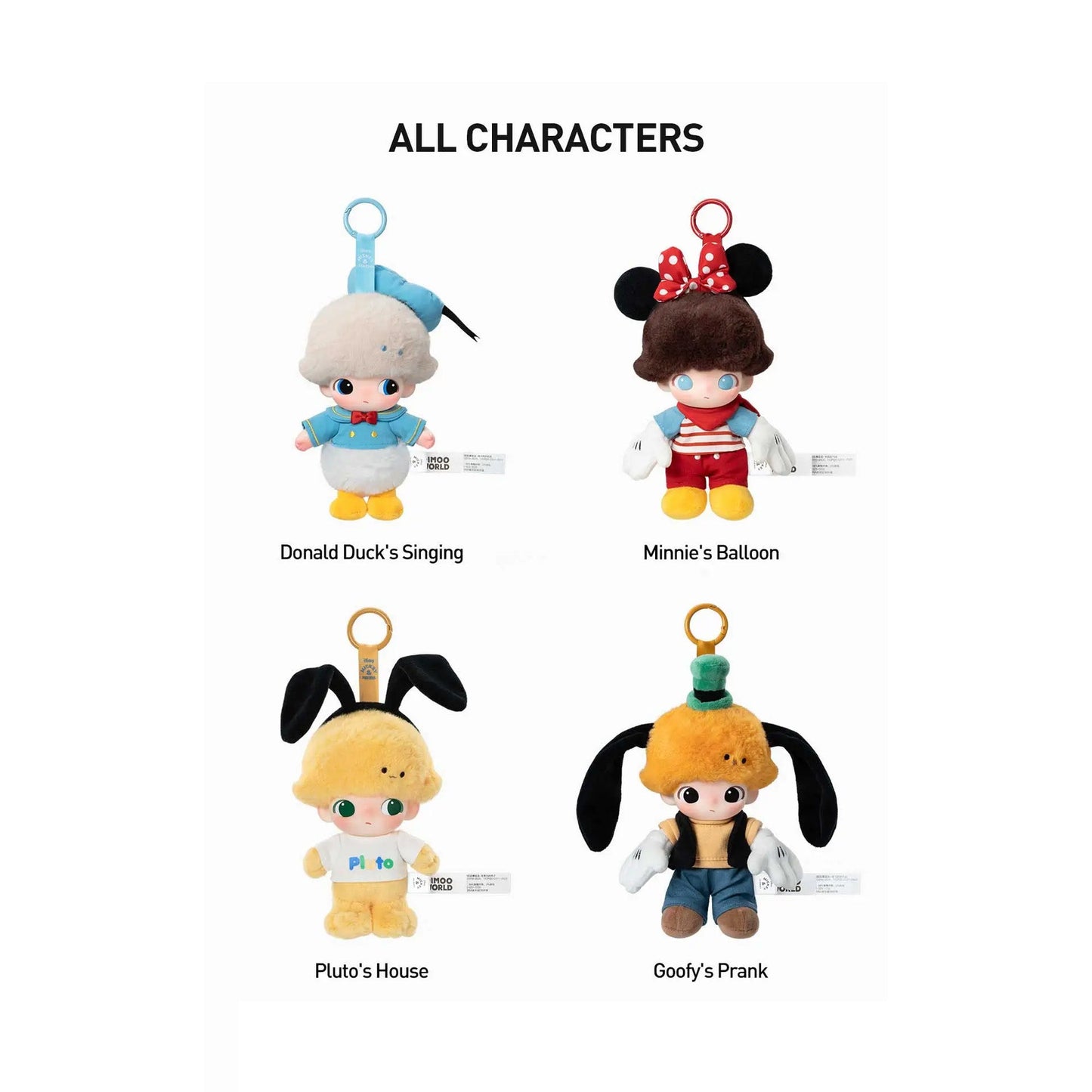 POP MART DIMOO World x Disney Series Vinyl Plush Keychain Sealed Case (6 Blind Boxes) (2025)
