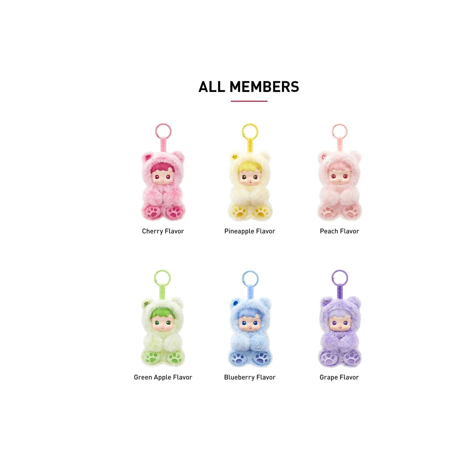 POP MART HACIPUPU Gummy Bear Series Vinyl Plush Pendant Sealed Case (Single Blind Box)