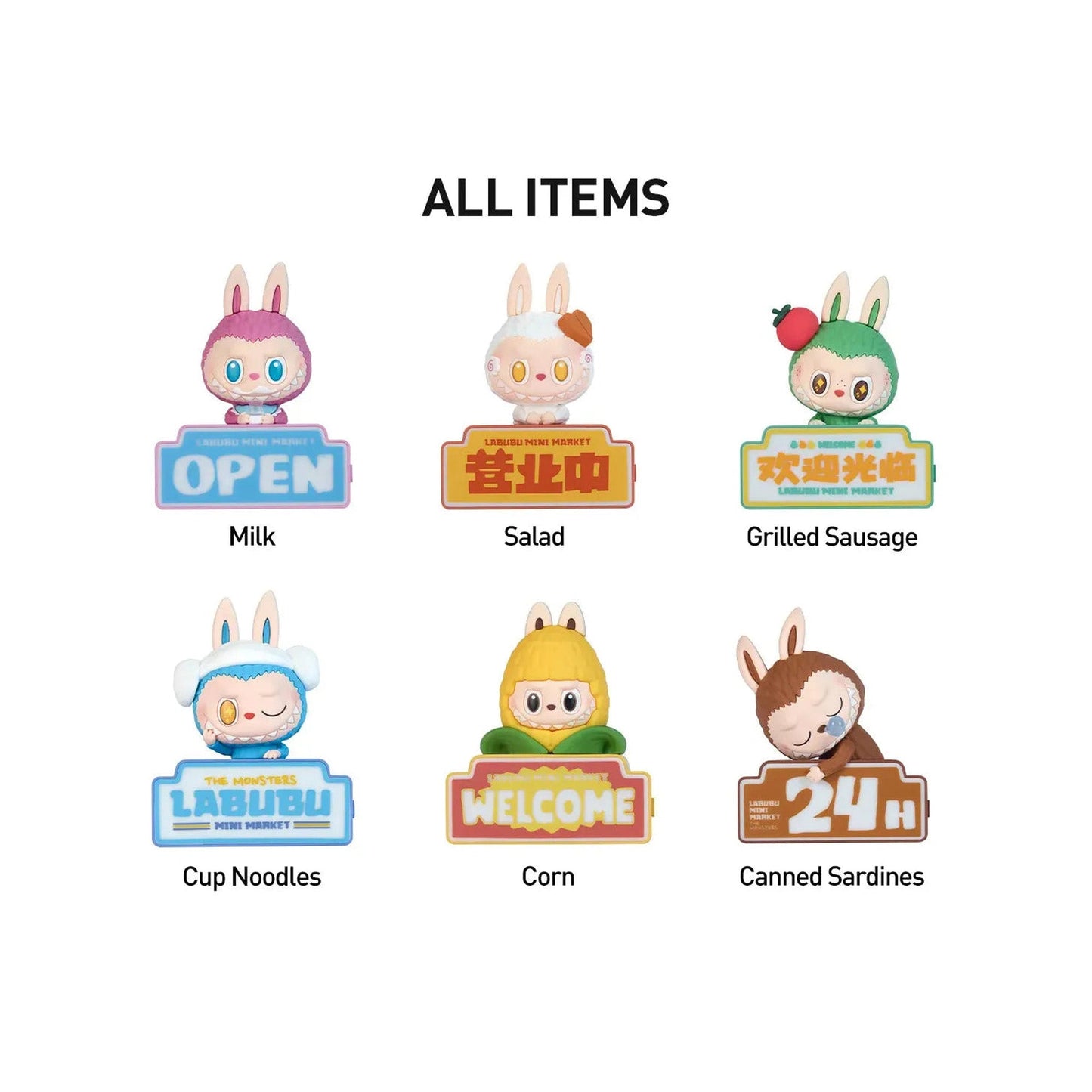 POP MART Labubu The Monsters Wacky Mart Series Fridge Magnet Sealed Case (Single Blind Box)