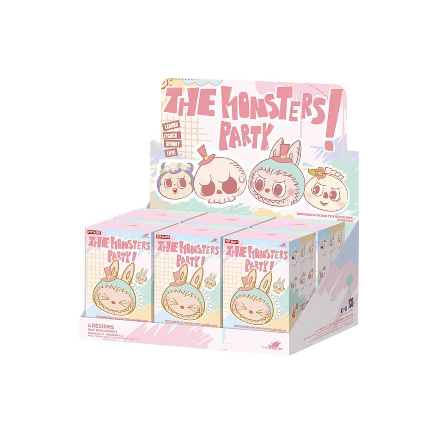 POP MART THE MONSTERS Party Series Peluche reversible (6 cajas sorpresa)