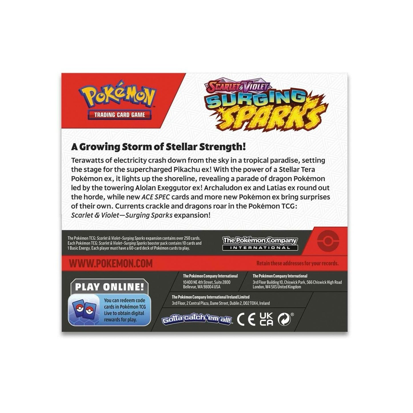 Caja de sobres de Chispas Emergentes de Pokémon TCG Escarlata y Violeta (36 sobres)