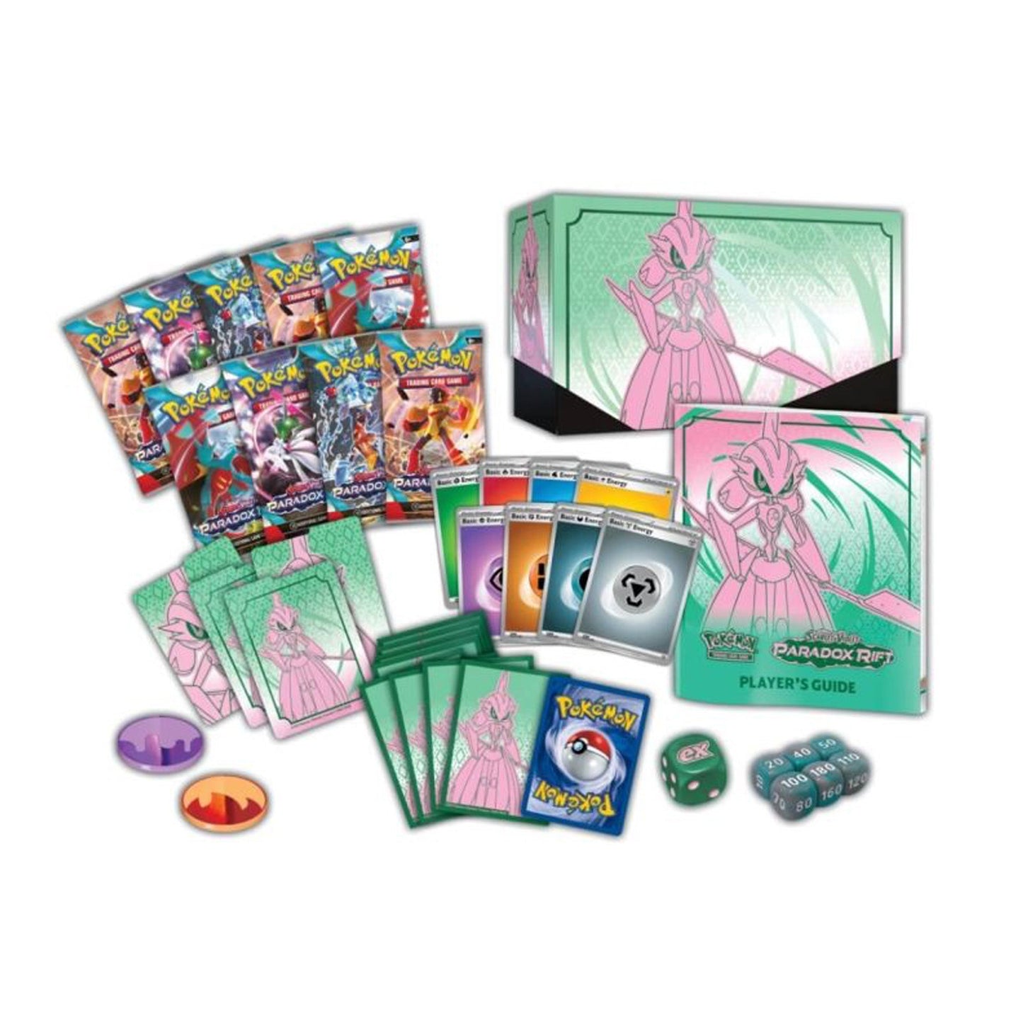 Caja de Entrenador Élite de la Grieta Paradoja Escarlata y Violeta de JCC Pokémon (Iron Valiant)