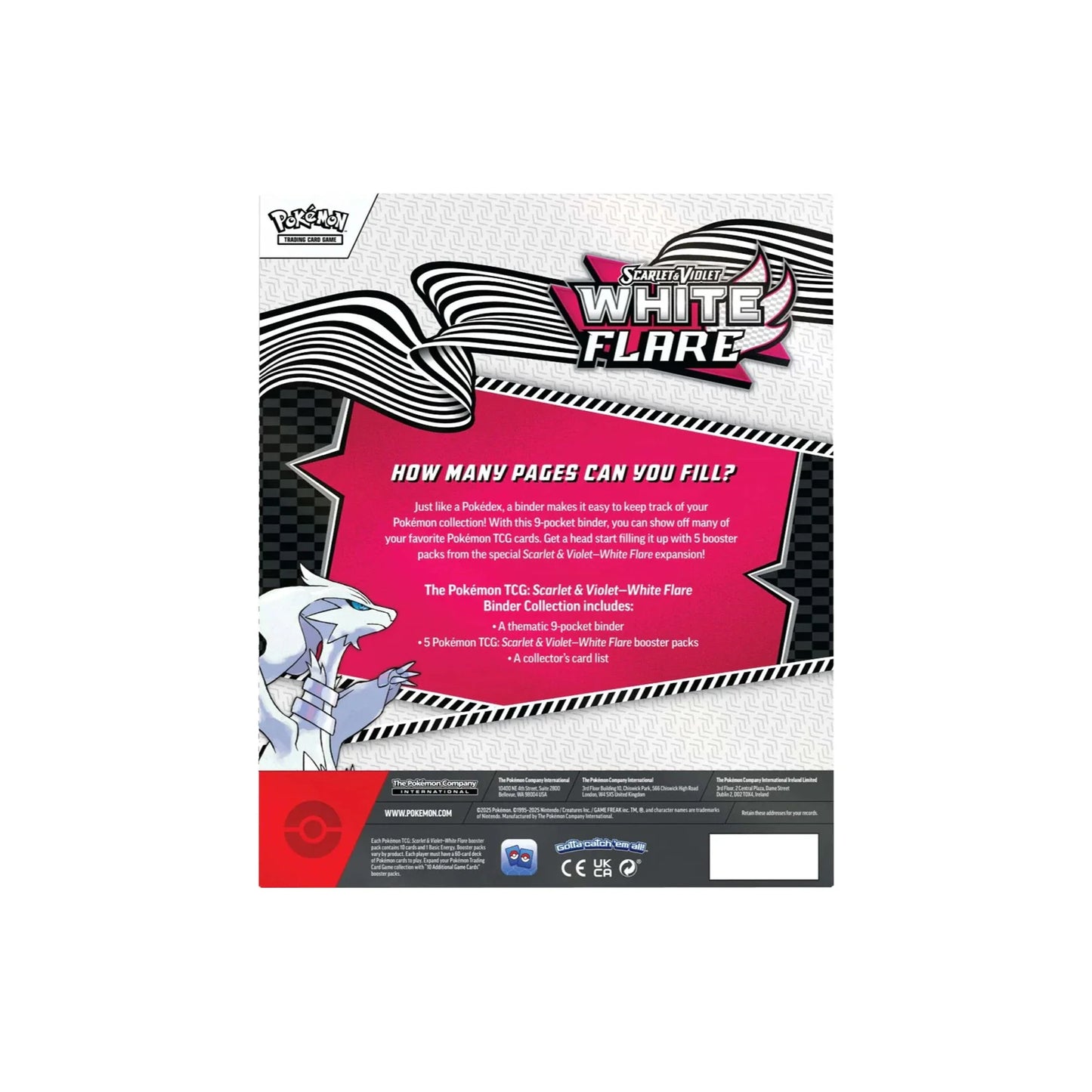 Colección de carpetas de cartas de Pokémon TCG Scarlet & Violet White Flare