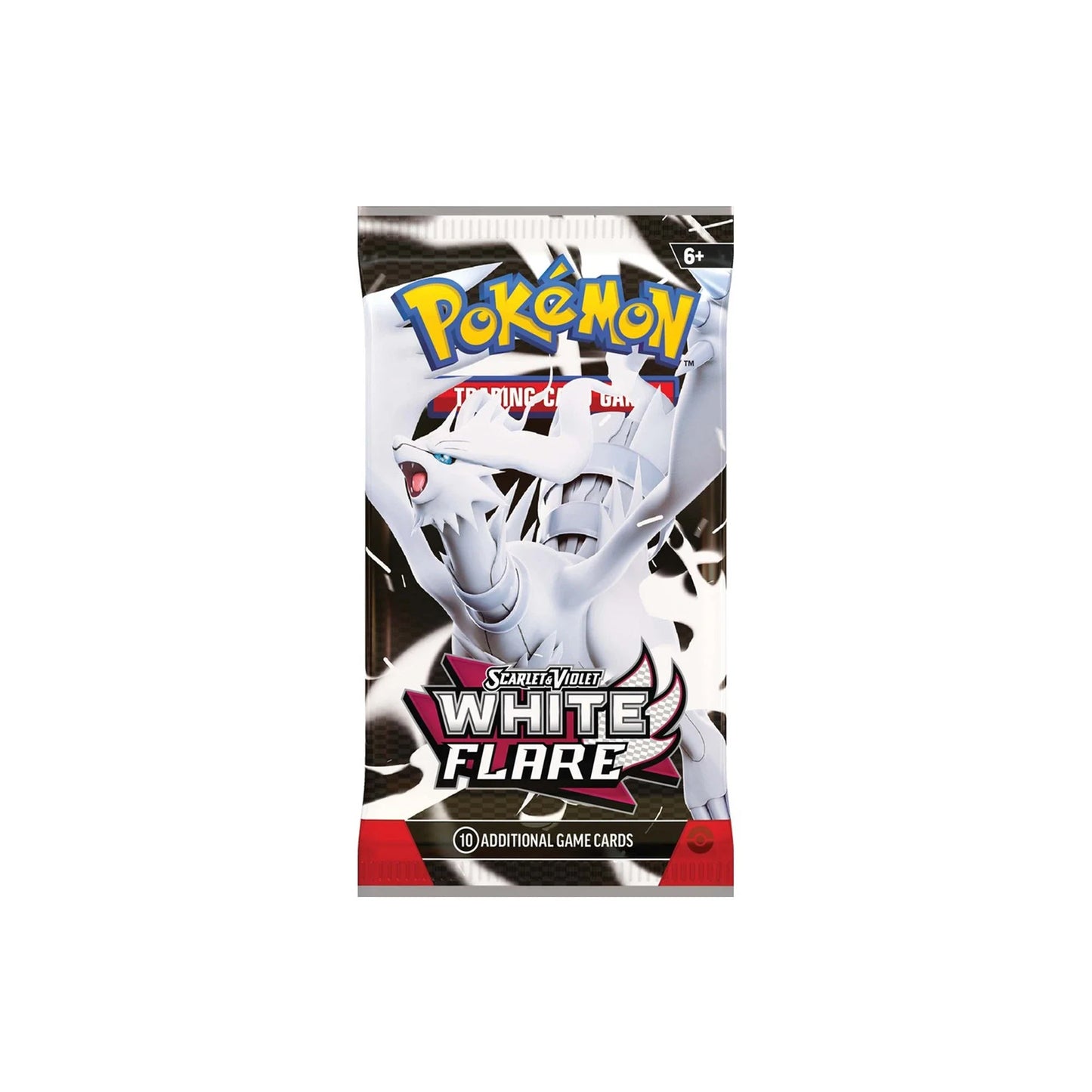 Paquete de refuerzo de Llamarada Blanca Escarlata y Violeta de JCC Pokémon (6 sobres)