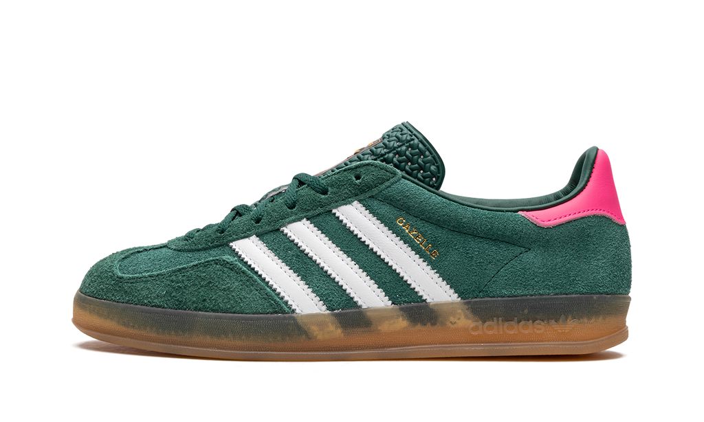 Adidas Gazelle Indoor Verde Colegial Rosa Lúcido