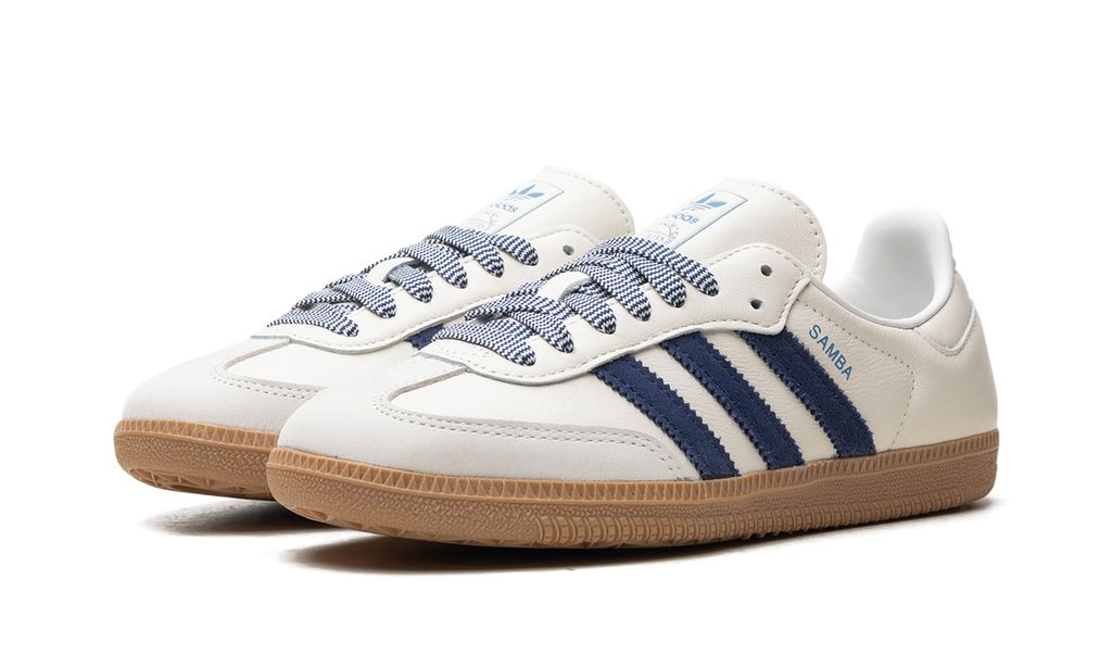 Adidas Samba Off White Azul Oscuro