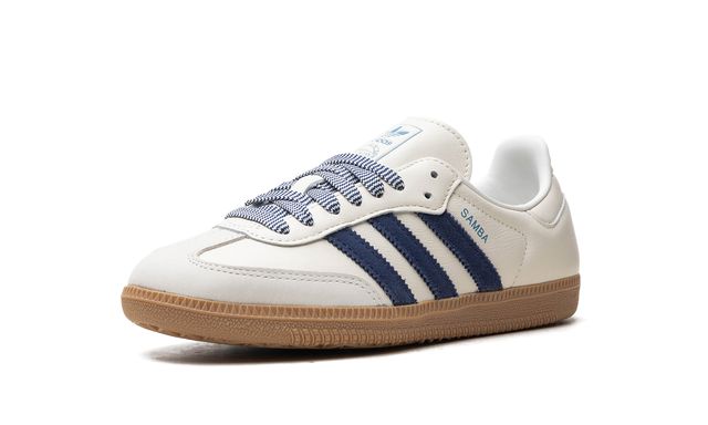 Adidas Samba Off White Azul Oscuro