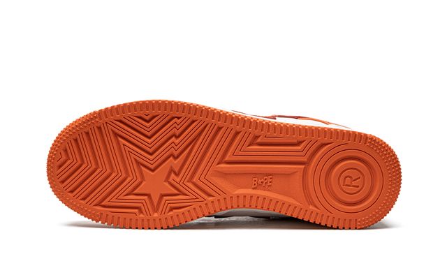 Bape Sta Lackleder Orange Weiß