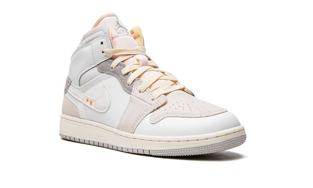 Jordan 1 Mid Craft Inside Out Weiß Grau