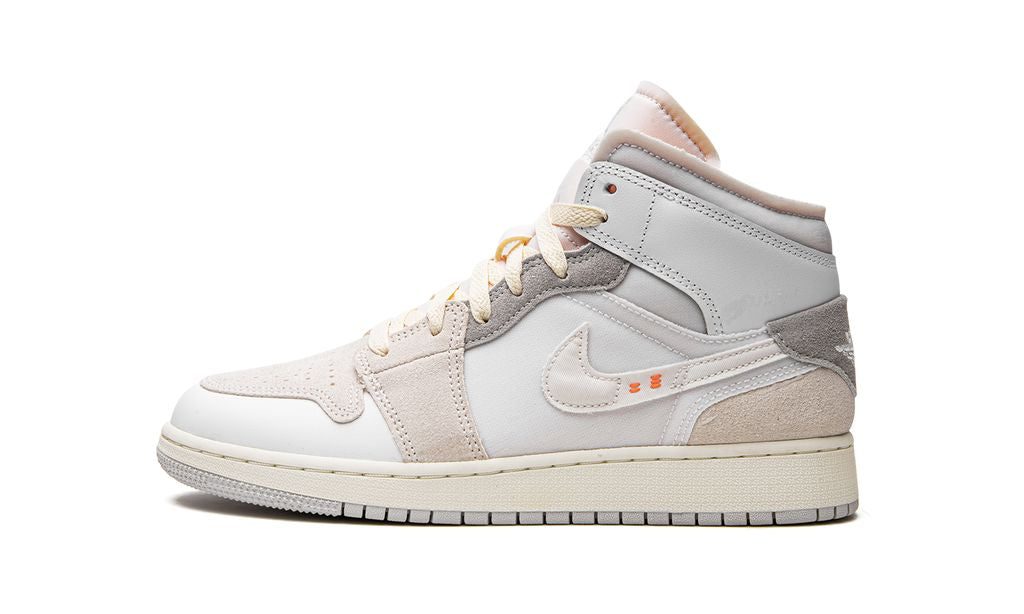 Jordan 1 Mid Craft Inside Out Weiß Grau