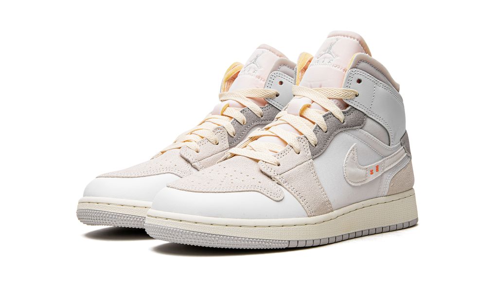 Jordan 1 Mid Craft Inside Out Weiß Grau