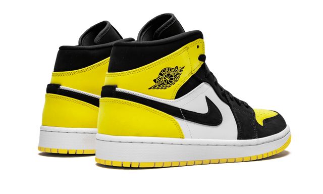 Jordan 1 Mid Yellow Toe Schwarz
