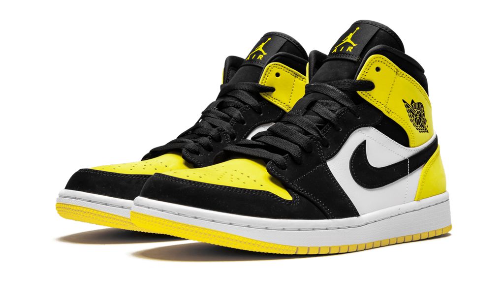 Jordan 1 Mid Yellow Toe Schwarz