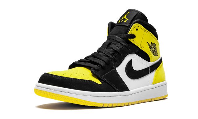 Jordan 1 Mid Yellow Toe Schwarz