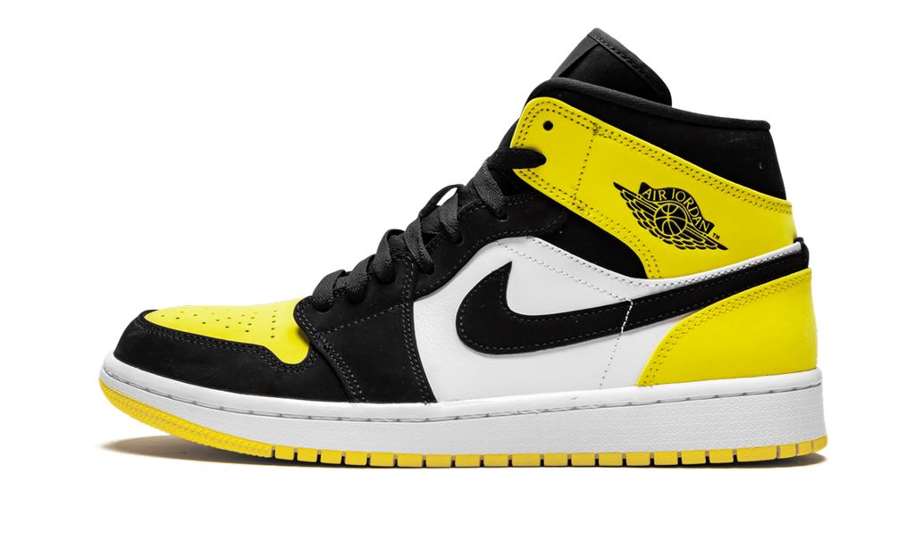 Jordan 1 Mid Yellow Toe Schwarz
