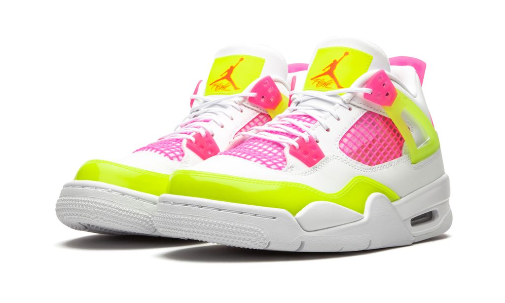 Jordan 4 Retro Weiß Zitronenpink