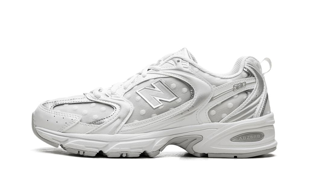 New Balance 530 Lunares Plateados Metálicos