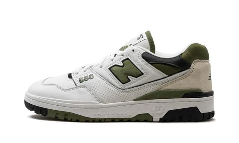 New Balance 550 Blanco/Olivino Oscuro