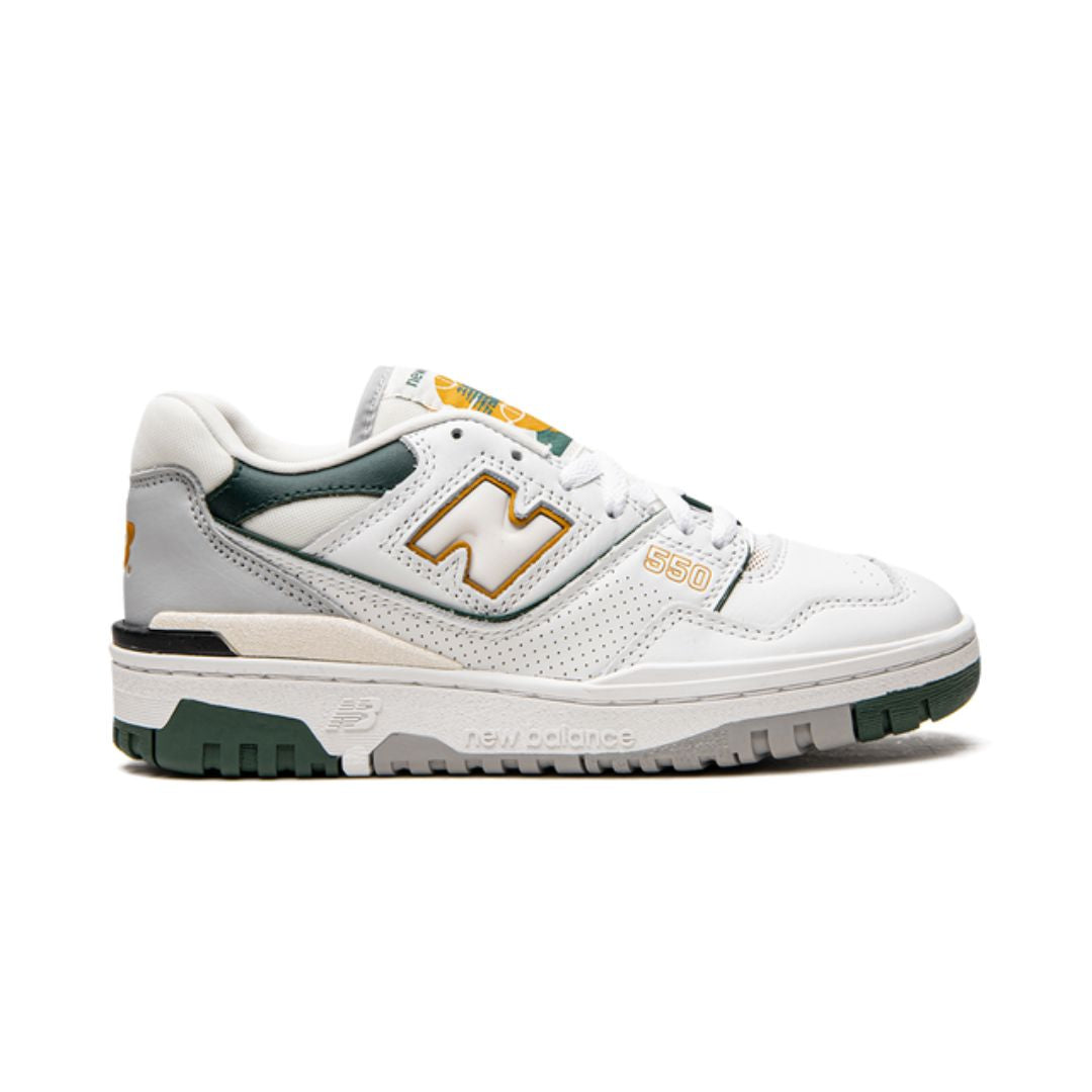 New Balance 550 Weiß Nachtwache Grün