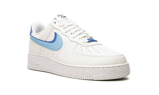Nike Air Force 1 Double Swoosh Weiß Mittelblau