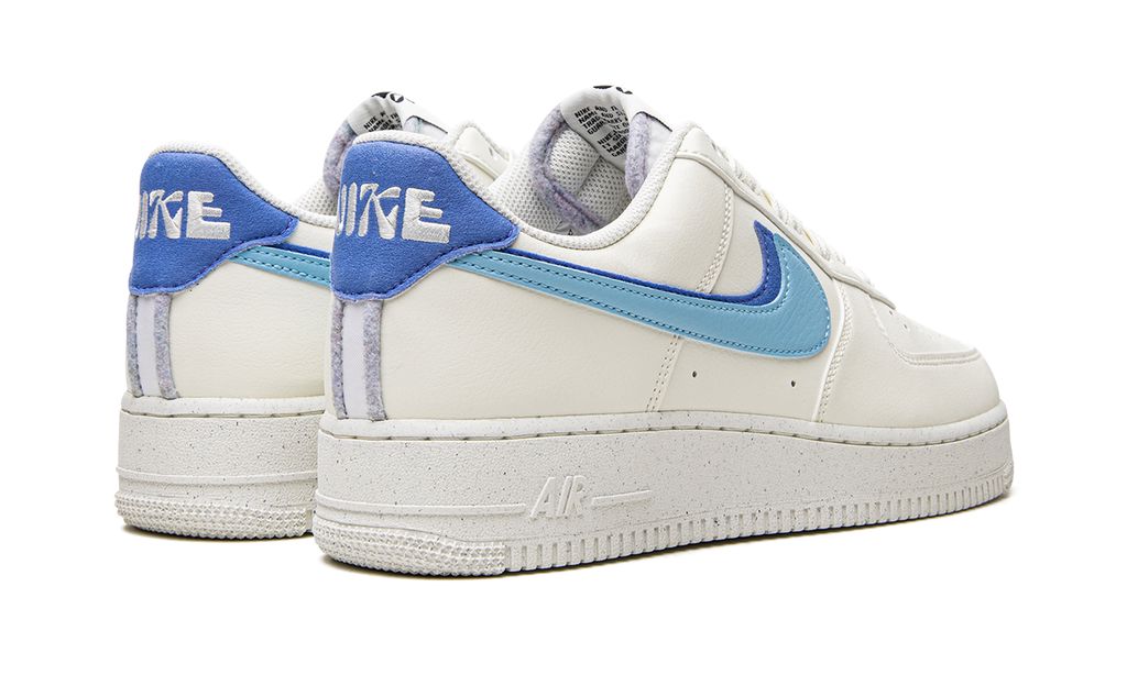 Nike Air Force 1 Double Swoosh Weiß Mittelblau