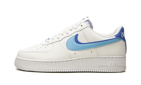 Nike Air Force 1 Double Swoosh Weiß Mittelblau
