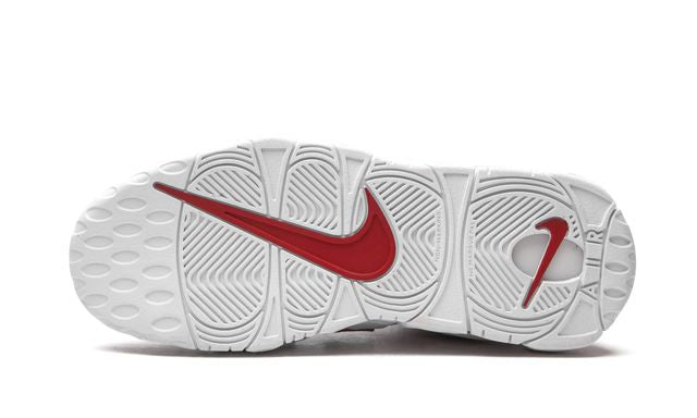 Nike Air More Uptempo Weiß Varsity Roter Umriss