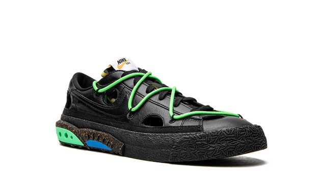 Nike Blazer Low Off-White Schwarz Electro Grün