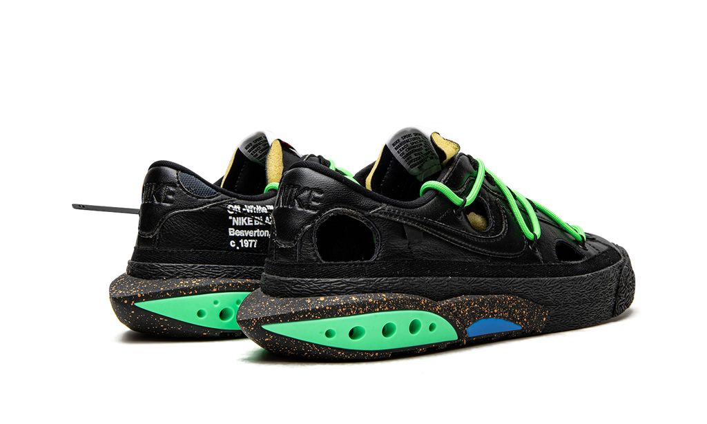 Nike Blazer Low Off-White Schwarz Electro Grün