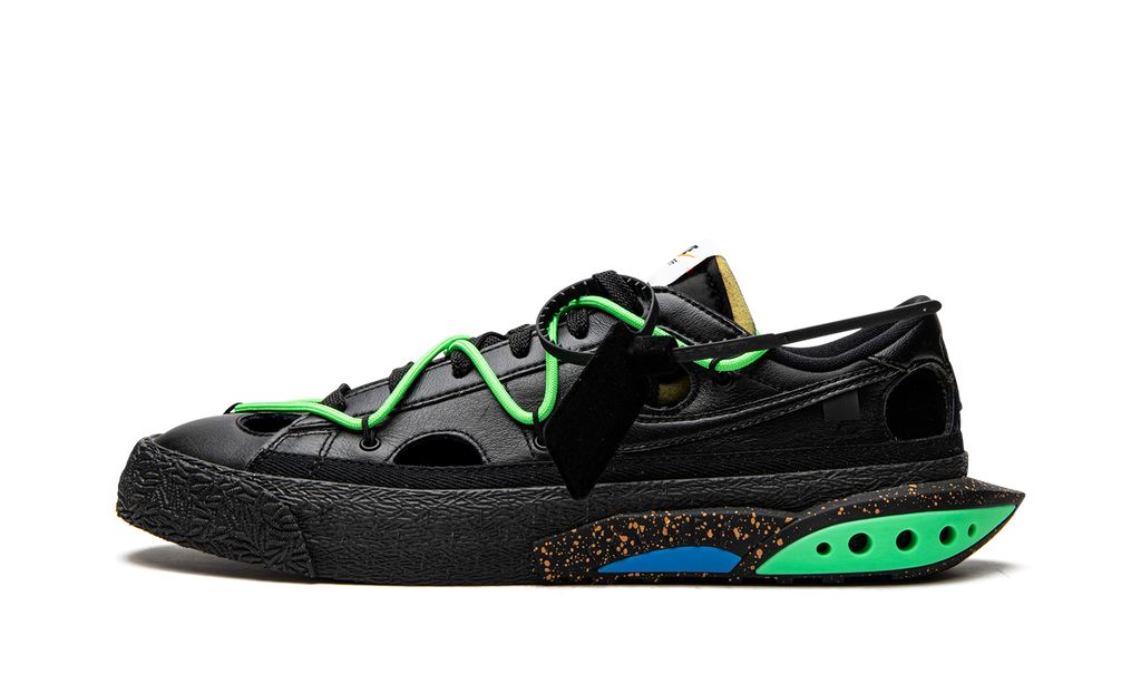 Nike Blazer Low Off-White Schwarz Electro Grün