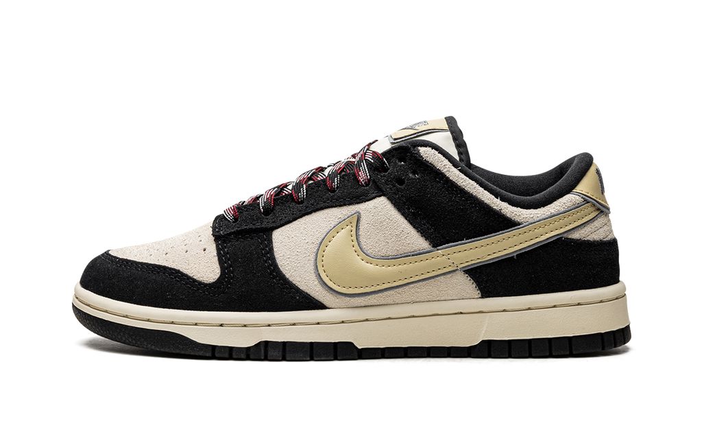Nike Dunk Low LX Negro Gamuza Oro del Equipo