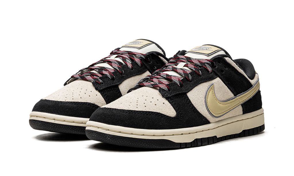 Nike Dunk Low LX Negro Gamuza Oro del Equipo