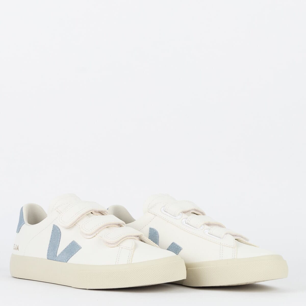 Veja Schuhe Logo Chromfreies Leder Extra Weiß Stahl