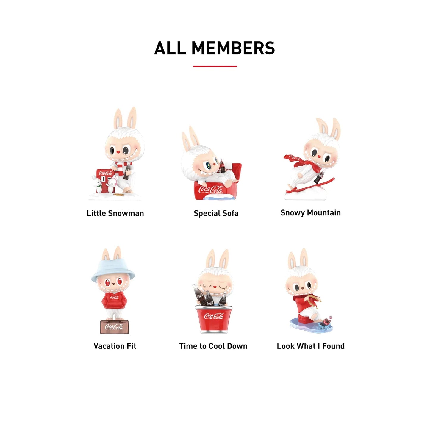 POP MART THE MONSTERS LABUBU COCA-COLA Series Figures (10 Blind Boxes)