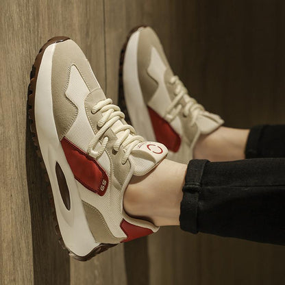 red casual sneakers