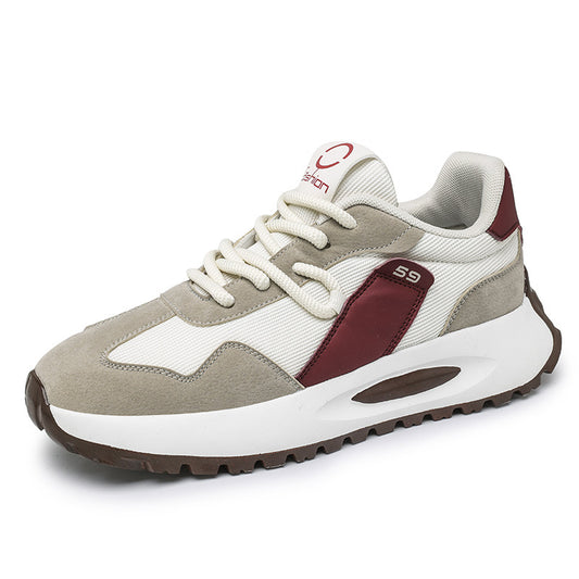red casual sneakers