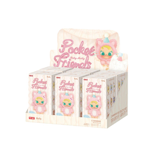 POP MART Baby Molly Pocket Friends Series Vinyl Plush Pendant (6 Blind Boxes)