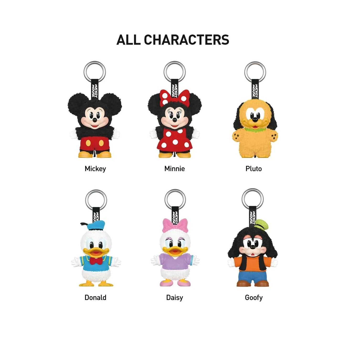POP MART Disney Mickey Family Together Series Plush Keychain Sealed Case (8 Blind Boxes)