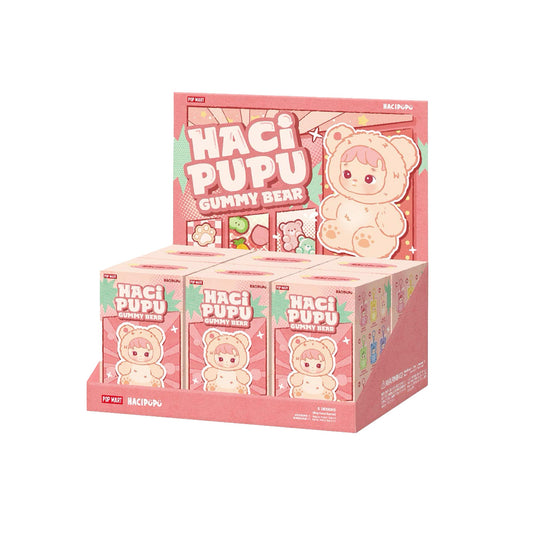 POP MART HACIPUPU Gummy Bear Series Vinyl Plush Pendant Sealed Case (6 Blind Boxes)