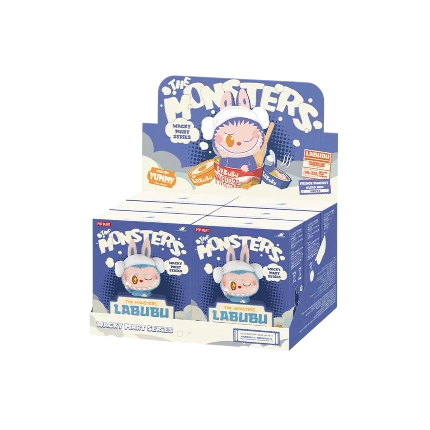 POP MART Labubu The Monsters Wacky Mart Series Fridge Magnet Sealed Case (6 Blind Boxes)