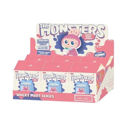 POP MART Labubu The Monsters Wacky Mart Series Squishy Charm Sealed Case (6 Blind Boxes)