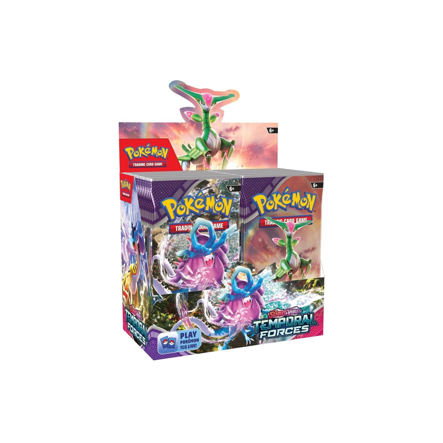 Caja de presentación de sobres de Fuerzas Temporales Escarlata y Violeta de JCC Pokémon (36 sobres)