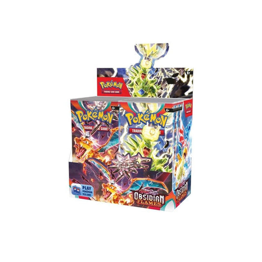 Caja de presentación de sobres de Llamas Obsidianas Escarlata y Violeta de JCC Pokémon (36 sobres)