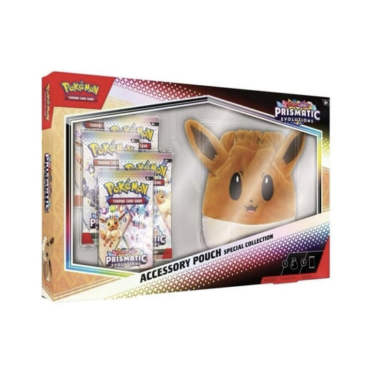 Bolsa de accesorios de la colección especial de las evoluciones prismáticas de Scarlet y Violet de JCC Pokémon