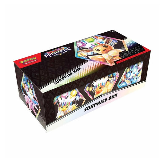 Caja sorpresa de evoluciones prismáticas de Scarlet y Violet de Pokémon TCG