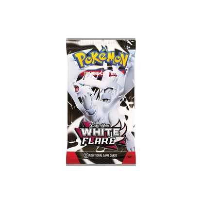 Paquete de refuerzo de Llamarada Blanca Escarlata y Violeta de JCC Pokémon (6 sobres)