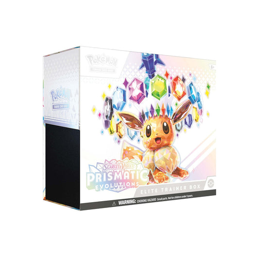 Caja de Entrenador Élite Evoluciones Prismáticas Escarlata y Violeta de JCC Pokémon